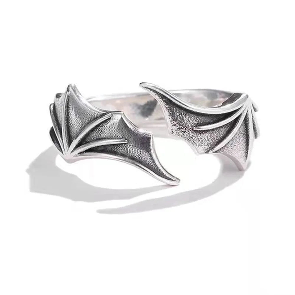 Anime Angel Demon Couple Rings for Women Men, Adjustable Open Animal Ring, Promise Matching Ring, Party Gifts Fashion