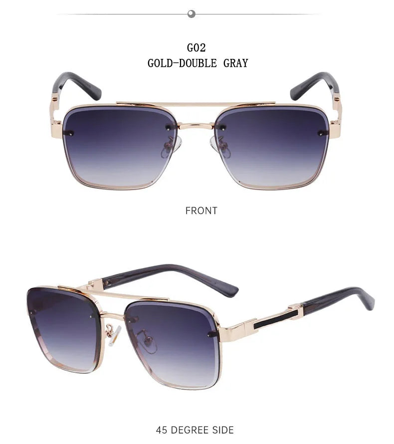 Lunettes de soleil pour hommes vintage carrées — femmes, rétro, mode