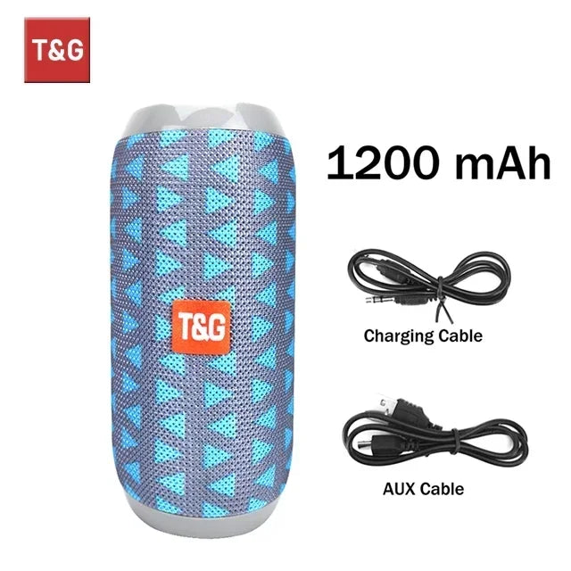 Haut-parleur Bluetooth portable TWS sans fil — double basse, FM, AUX, carte TF, camping, extérieur