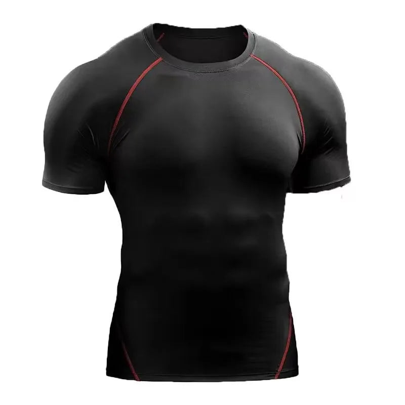 T-Shirt Fitness Extérieur Séchage Rapide Homme — Course Yoga Extensible Ajusté