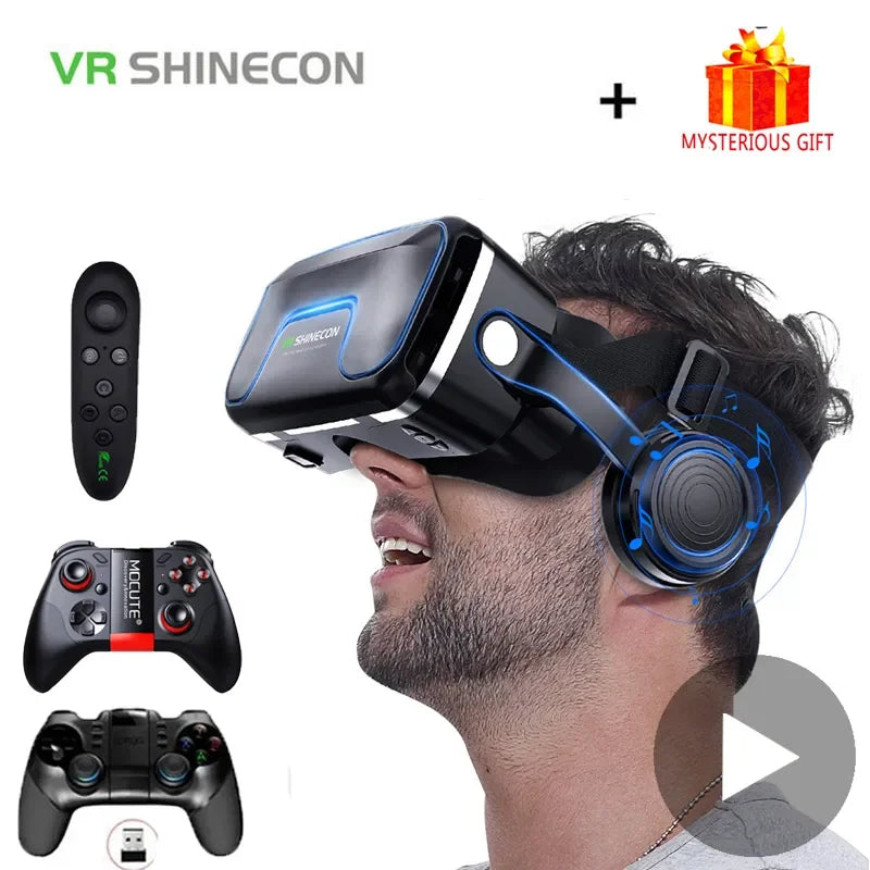 VR Shinecon 10.0 3D Headset Virtual Reality Glasses for Smartphone Smart Phone Goggles Viar Headset Video Game Binoculars