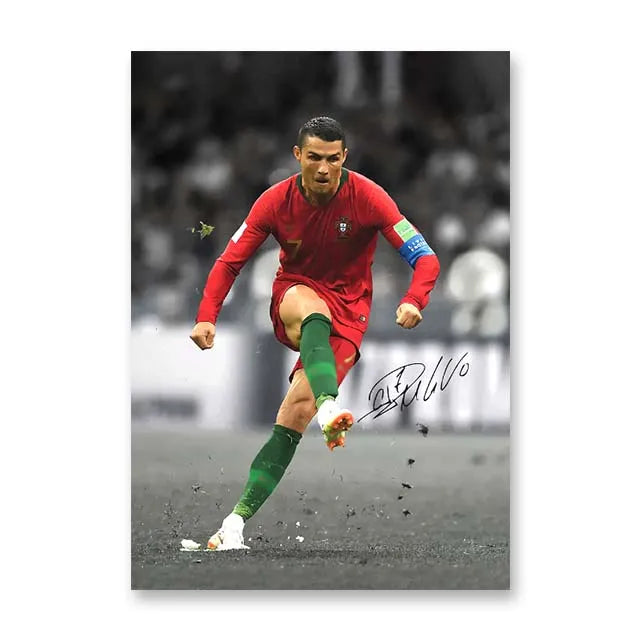 Affiche Toile Star Football — Décoration Murale Moderne Sans Cadre