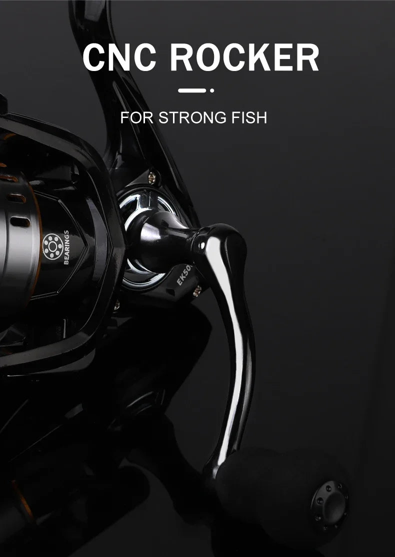 Professionnel Ultra léger 1000 ~ 7000 5.2:1 rapport de vitesse, traînée maximale de 26LB CNC bobine en métal moulinet de pêche pour l'eau douce et salée