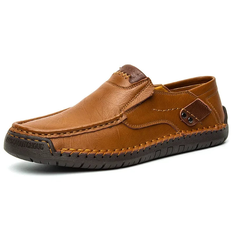 Mocasines de Cuero para Hombre, Zapatos de Conducción Italianos, Transpirables, Hechos a Mano, Casuales