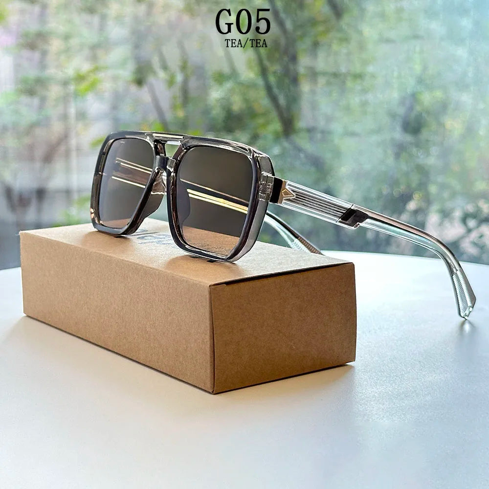 Lunettes de soleil carrées pour femmes à la mode — vintage, hommes, 2026