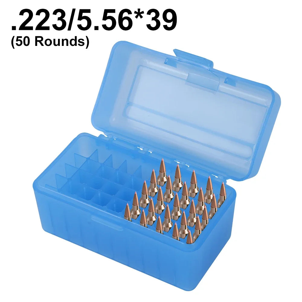 Boîte à balles tactique 50/100 cartouches, boîte de rangement de transport de munitions pour pistolet de 9mm, étui à balles dur rabattable, accessoire de chasse