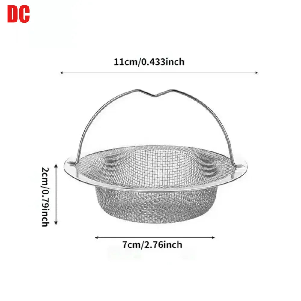 Filtro de fregadero de cocina de acero inoxidable, recogedor de residuos de alimentos/cabello, mantenga su bañera limpia, 1 pieza
