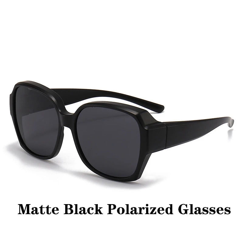 Lunettes de soleil polarisées rondes à la mode, couverture sur myopie, lunettes de Prescription portables pour hommes et femmes, Vintage, pour la pêche et la conduite