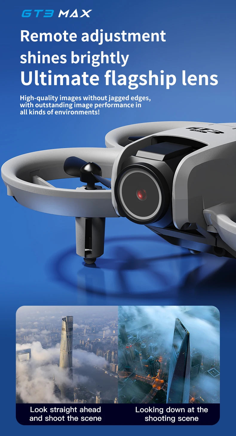 Drone Lenovo Gt3 Max 8k Hd Fotografía Aérea Pantalla Grande Posicionamiento de Flujo Óptico Motor Sin Escobillas Evitación Inteligente de Obstáculos