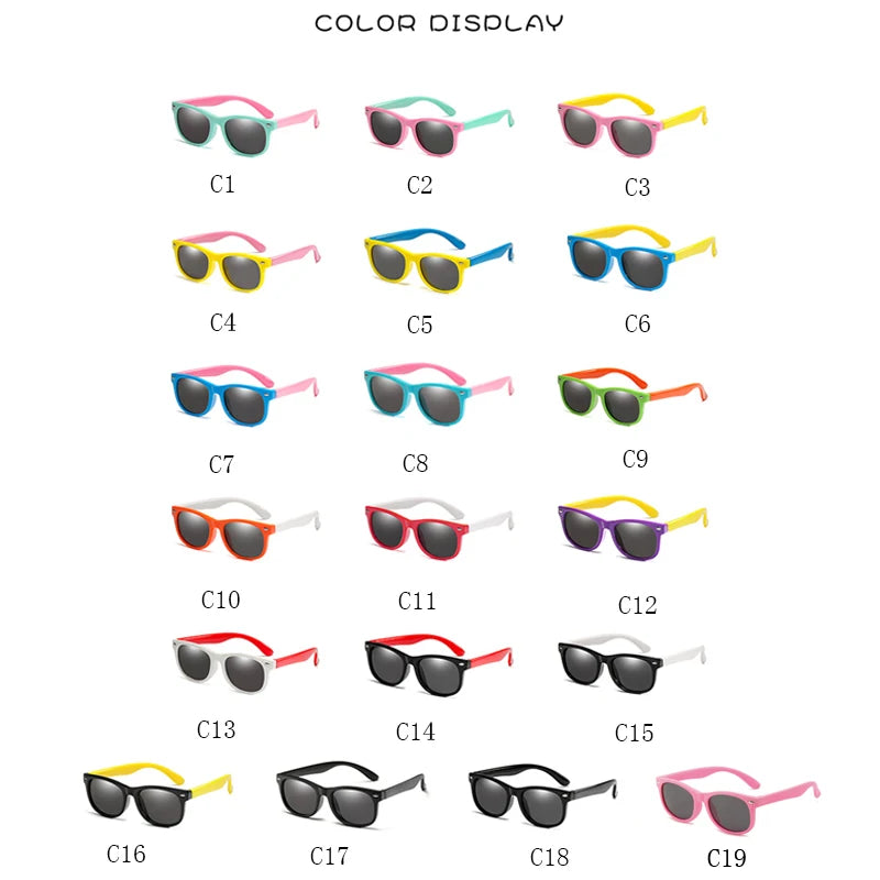 RUISIMO Gafas de sol polarizadas TR90 para niños y niñas, gafas de sol de silicona, gafas de seguridad, regalo para niños, bebés, gafas UV400