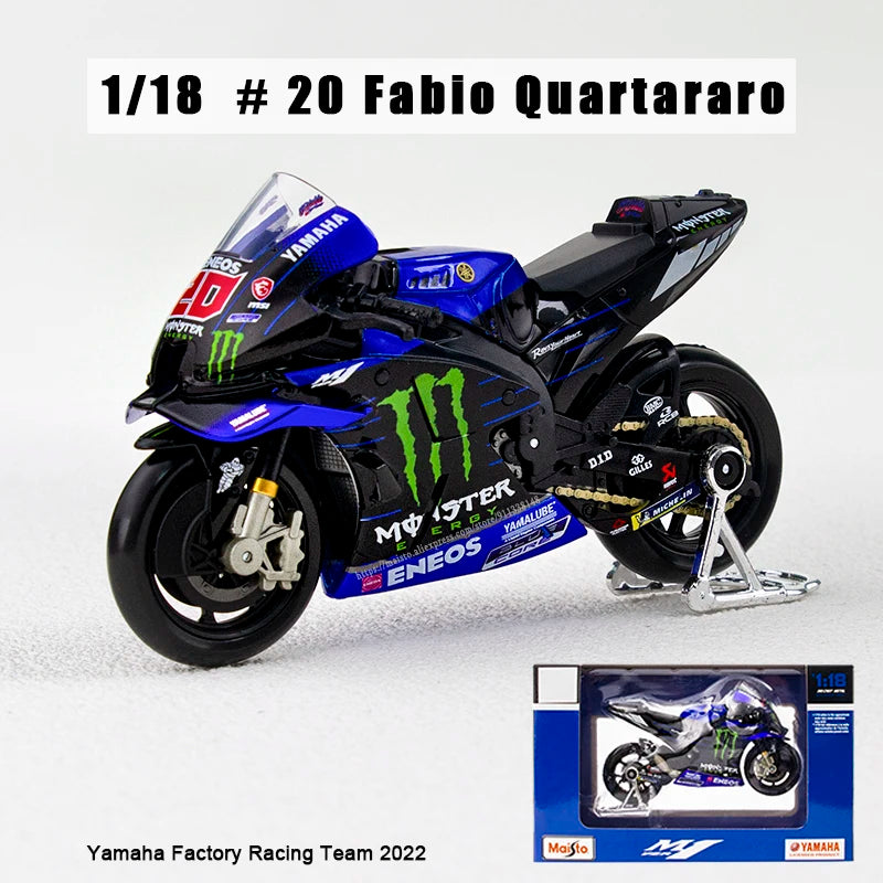 Modèle Réduit Moto GP 1:18 Champion 2024 — Alliage Moulé, Collection & Cadeau
