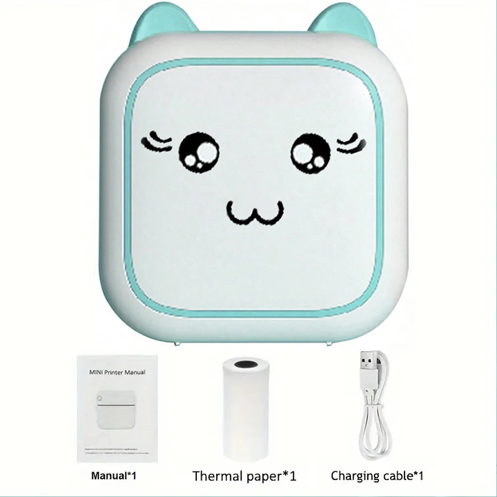 Mini imprimante thermique portable sans encre — autocollants, étiquettes, photo sans fil, compatible iOS et Android