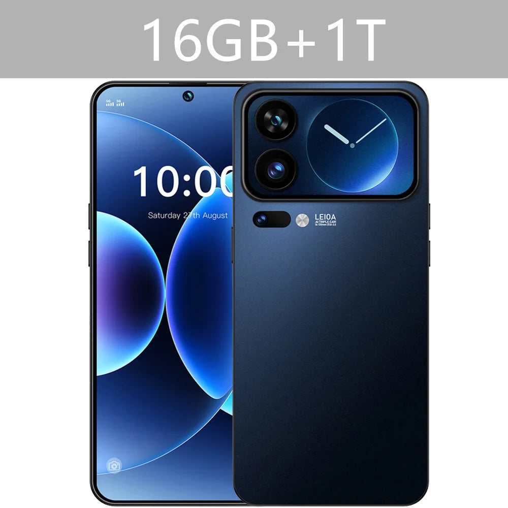 NOUVEAU HOT M17 Pro Max Smartphone 7.3HD Original Pas Cher 5G Double Carte Double Veille Téléphones Mobiles 7800mAh Android 15 Téléphones Mobiles