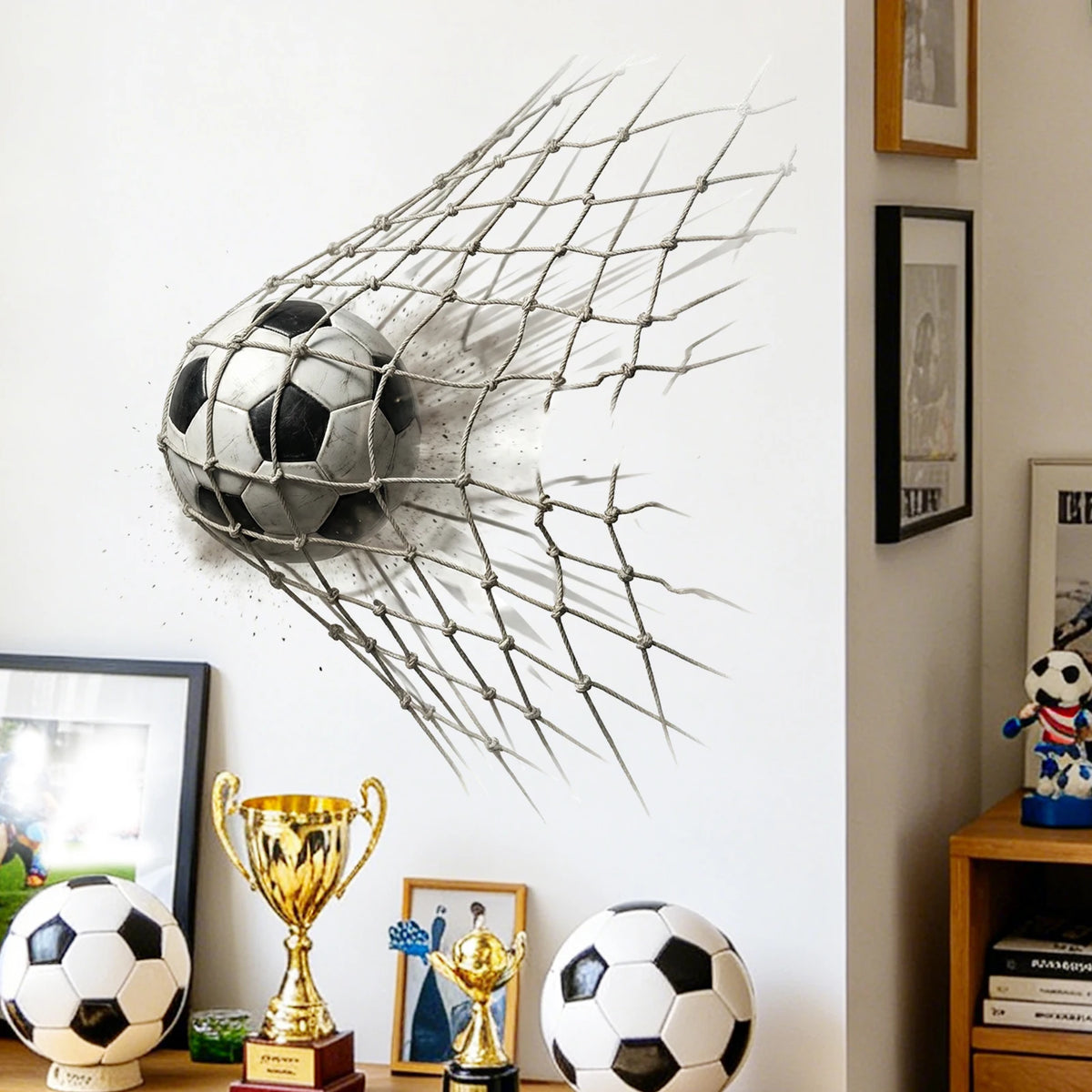 Autocollants Muraux Football Vinyle Amovibles — Décoration Chambre & Salon Thème Sport