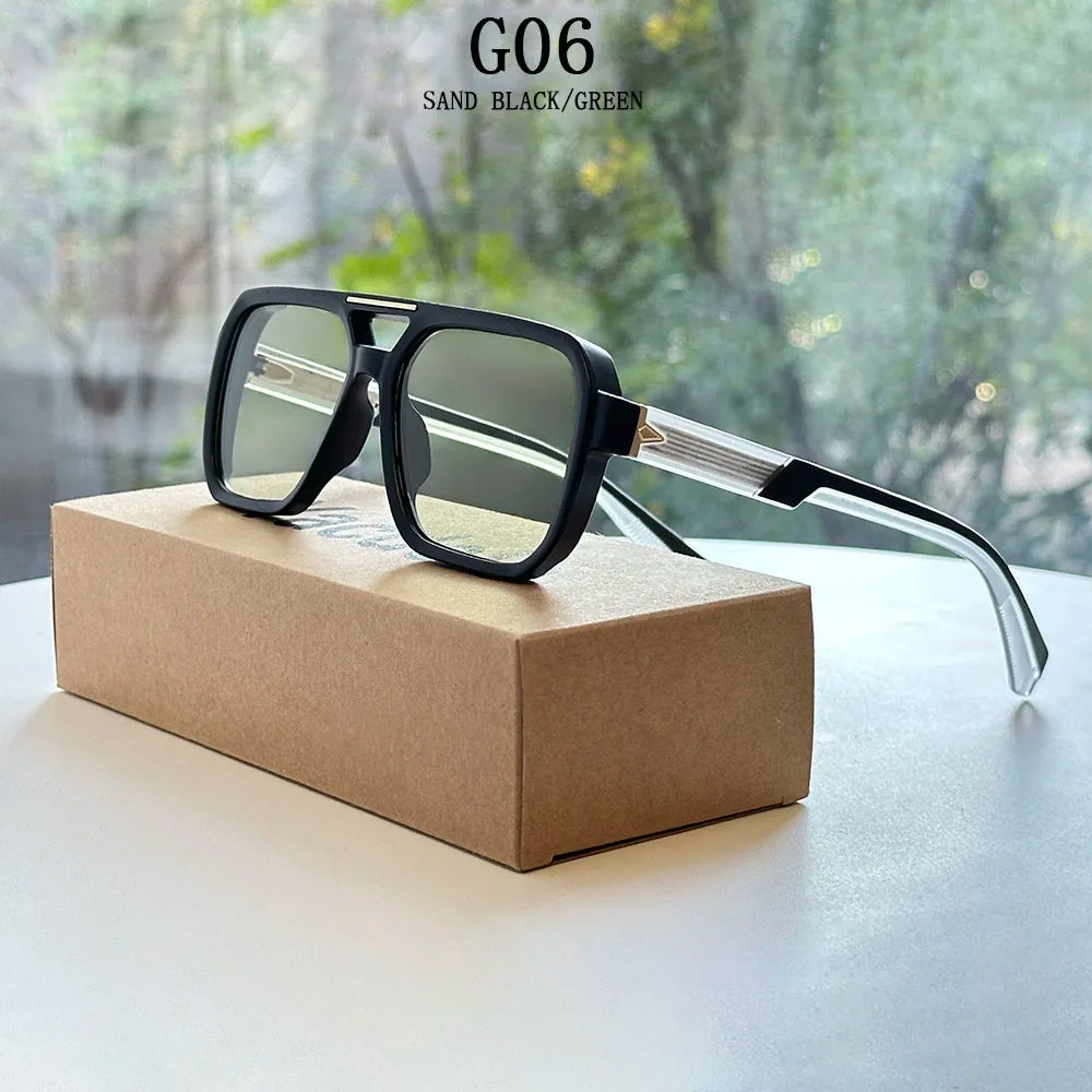 Lunettes de soleil carrées pour femmes à la mode — vintage, hommes, 2026