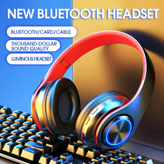 Foldable Bluetooth Sauna Headsets with Mic, Wireless Earphones, Stereo, TF Card Support, FM, for Xiaomi, iPhone, Samsung Phone