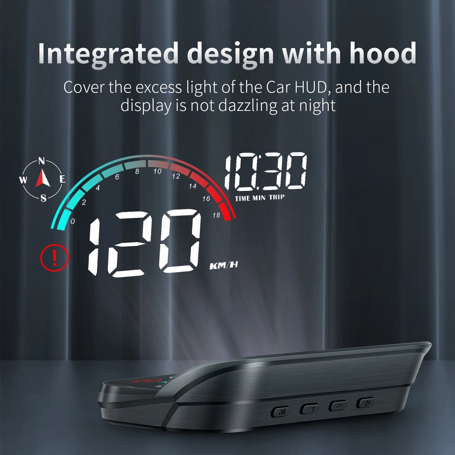 ZMFJH M22 Car HUD Speedometer Monitor On-board Computer Windshield Projector GPS+Beidou Head-Up Digital Display GPS Speedometer