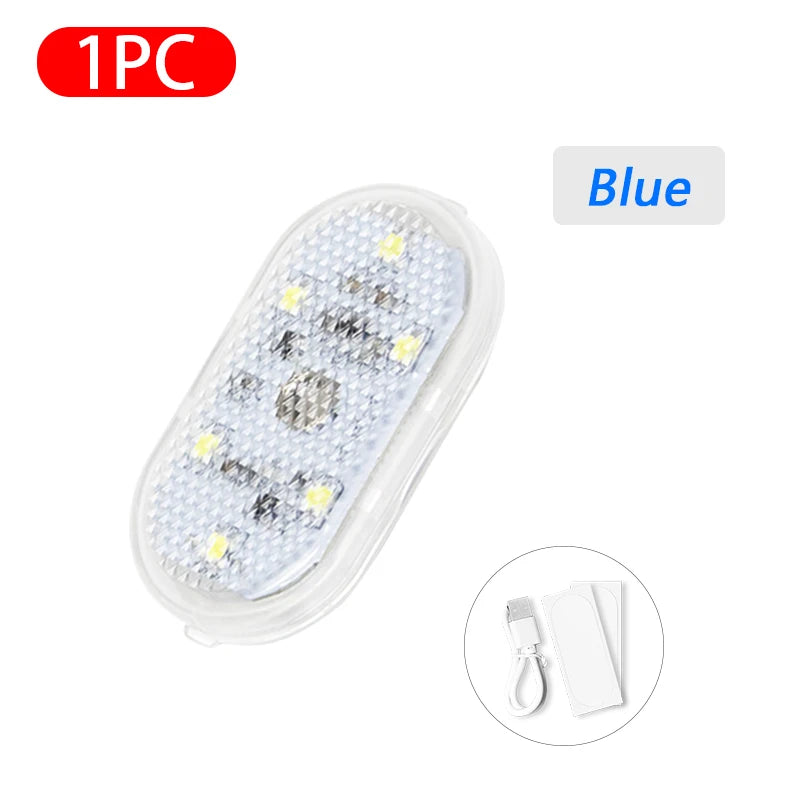 BLALION-Wireless LED Touch Lights for Car, Magnetic Interior Lighting, Roof Ceiling Light, Reading Lamp, Auto Door Lamp, USB Charging, 5V