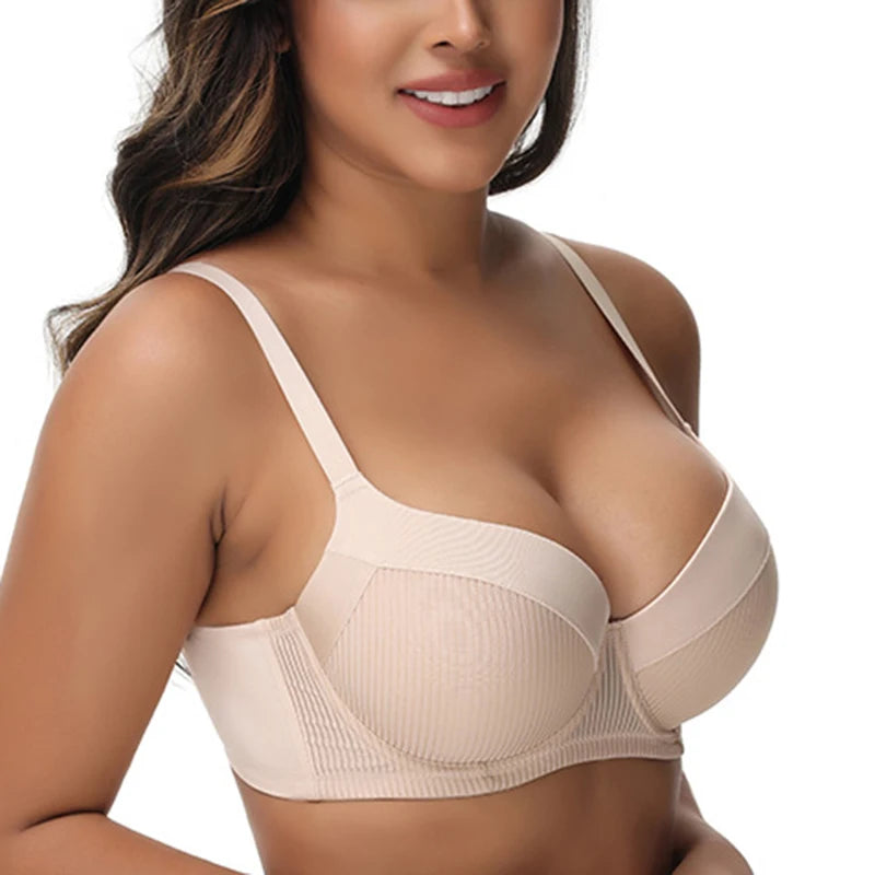 Sujetador Push Up de talla grande para mujer, con aros, lencería de soporte ligeramente acolchada, 75 80 85 90 95 B C D E F