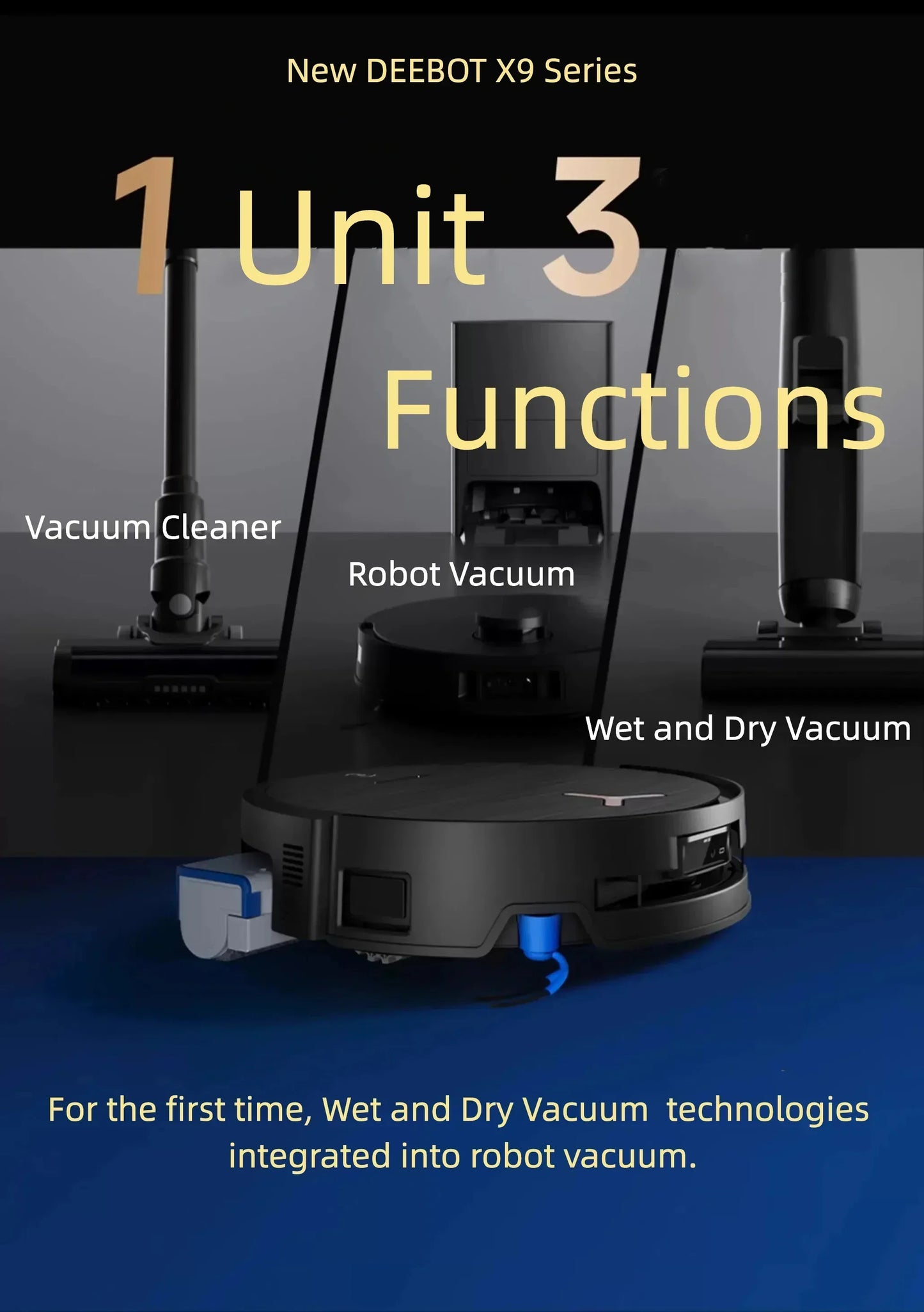 ECOVACS DEEBOT X9 Pro 16600Pa Suction Mopping Robot Auto-washing Mop Edge Cleaning ZeroTangle for Home Robot Vacuum Cleaner Floor Washer Shampooer Home Cleaning