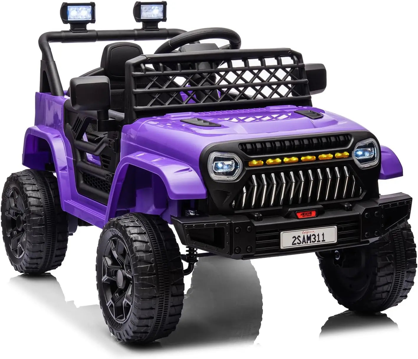 Voiture Enfants 12V Télécommande 3 Vitesses — Lumières LED Musique Port USB Batterie