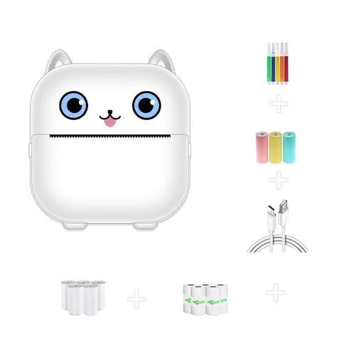 Mini imprimante thermique portable sans encre — autocollants, étiquettes, photo sans fil, compatible iOS et Android