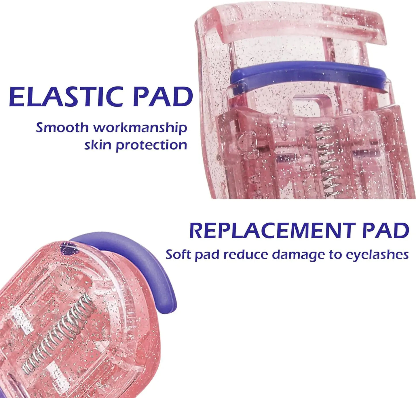 Rizador de pestañas, 2 piezas, soporte cosmético, herramienta de rizado, clips, películas