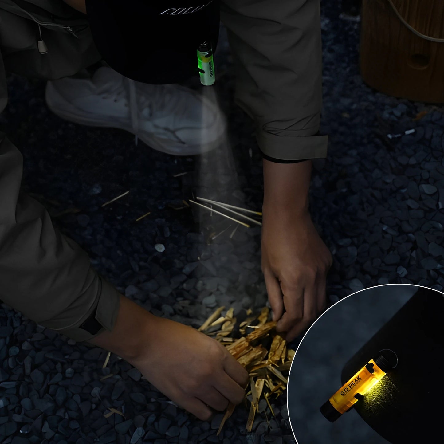 Mini lampe torche de poche Gopeak, LED extérieure, avec clip pour clés et casquette, torche 5050, longue autonomie, rechargeable par USB, pour randonnée, camping et sentiers d'urgence
