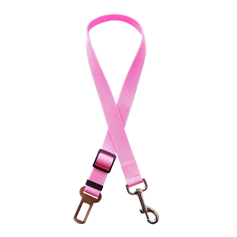 Accesorios ajustables para perros, cinturón de seguridad para mascotas, gatos, perros, asiento para mascotas, arnés de vehículo, clip de plomo, palanca de seguridad, collares de tracción para perros