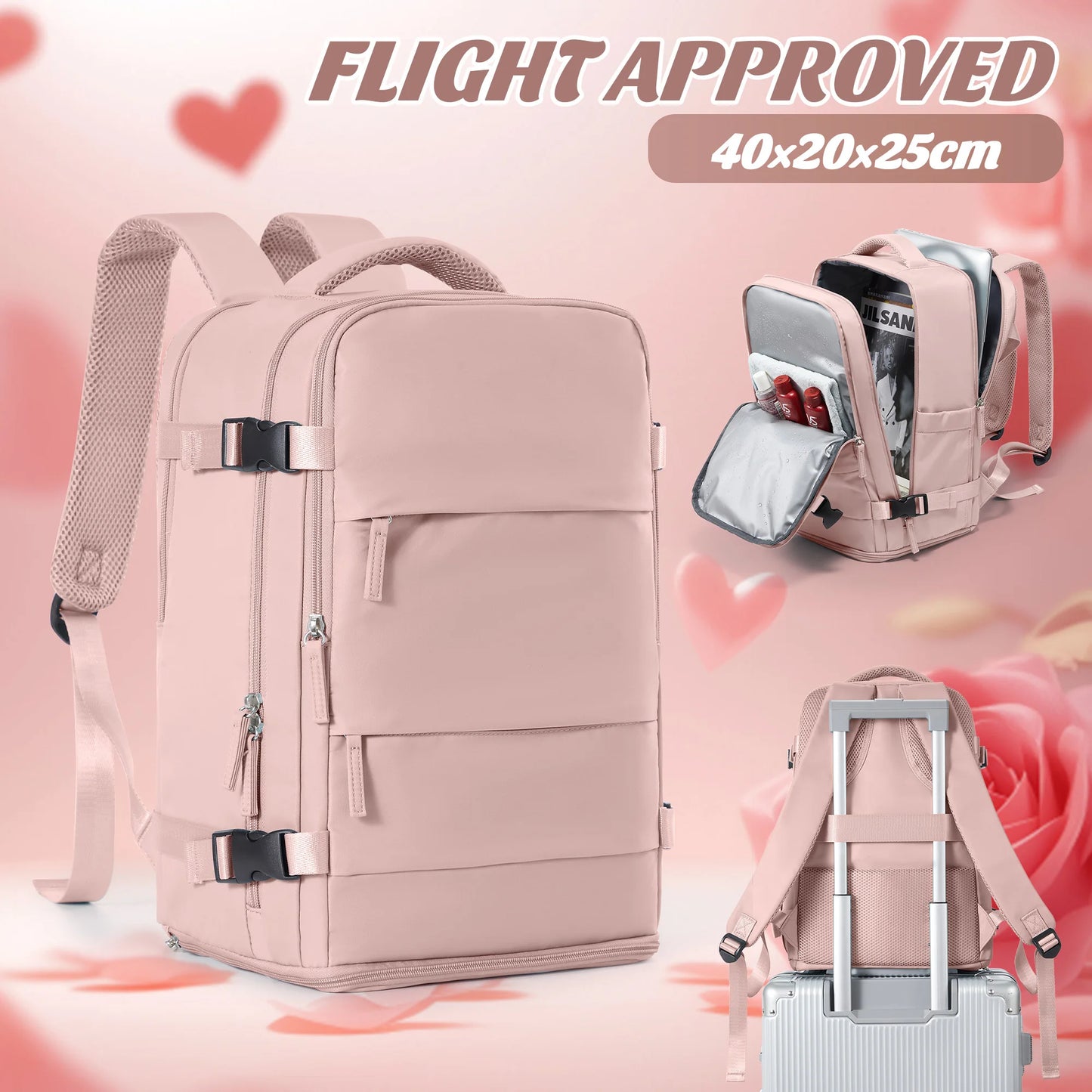 Sac à Dos Cabine Avion 40x20x25 Étanche — Bagage à Main Homme Femme