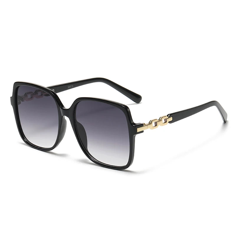 Mode carré à la mode cyclisme lunettes de soleil femmes grand cadre coloré lunettes de soleil femme dégradé extérieur nuances dames lunettes