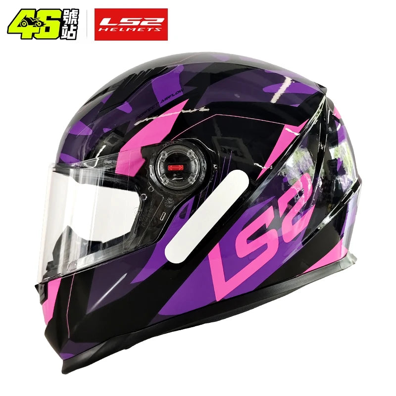 LS2 Draze Full Face Helmet Male for Women LS2 FF358 Motocross Race Men Women Casco Moto Helmet Without Pump ECE Approved