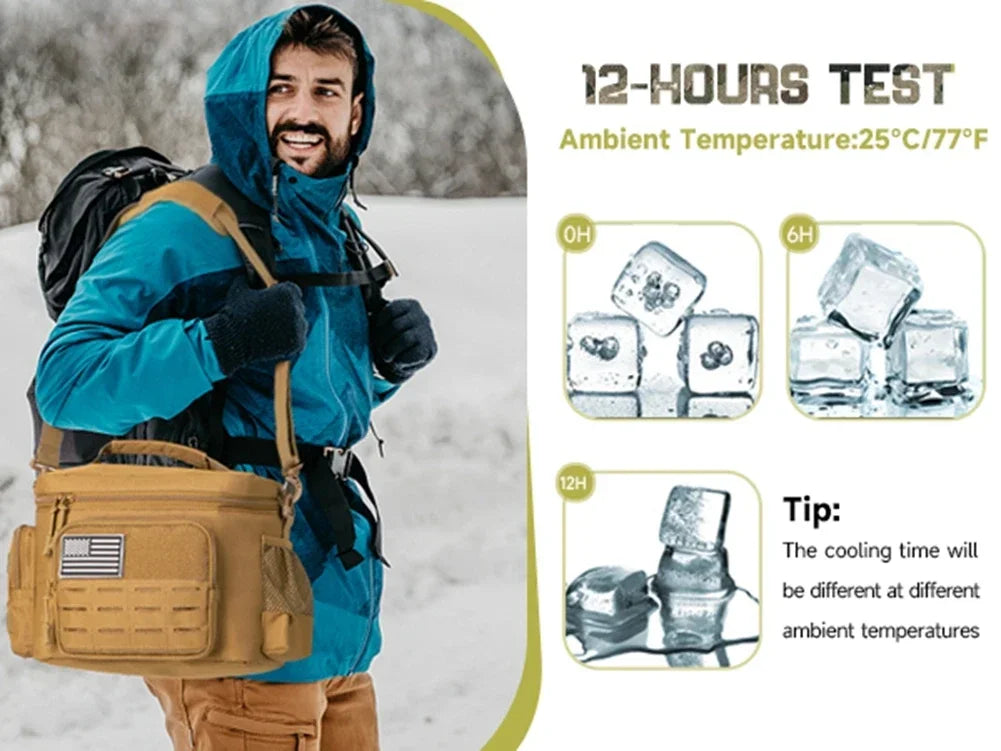DulLunch Box - Bolsa térmica impermeable para hombre, nevera portátil, duradera, exterior, camping, picnic, trabajo, rapDuty