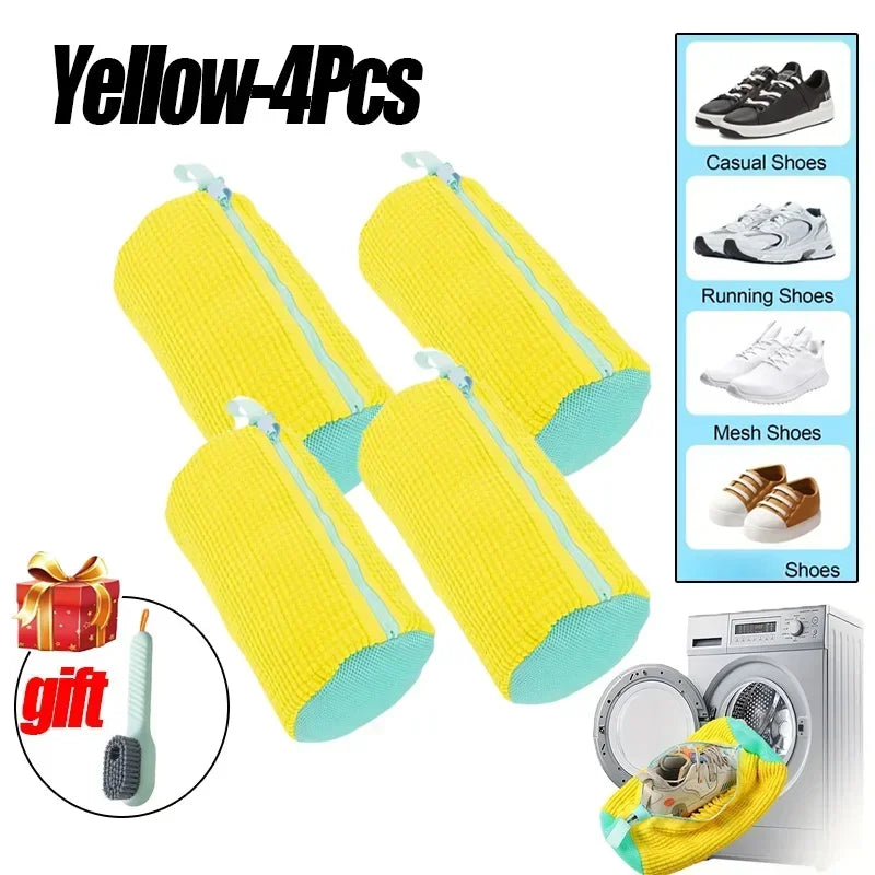 Bolsas de lavandería, bolsa para lavar zapatos en lavadora, con cremallera, con forro polar grueso en el interior, perfecta para zapatillas deportivas y zapatos casuales