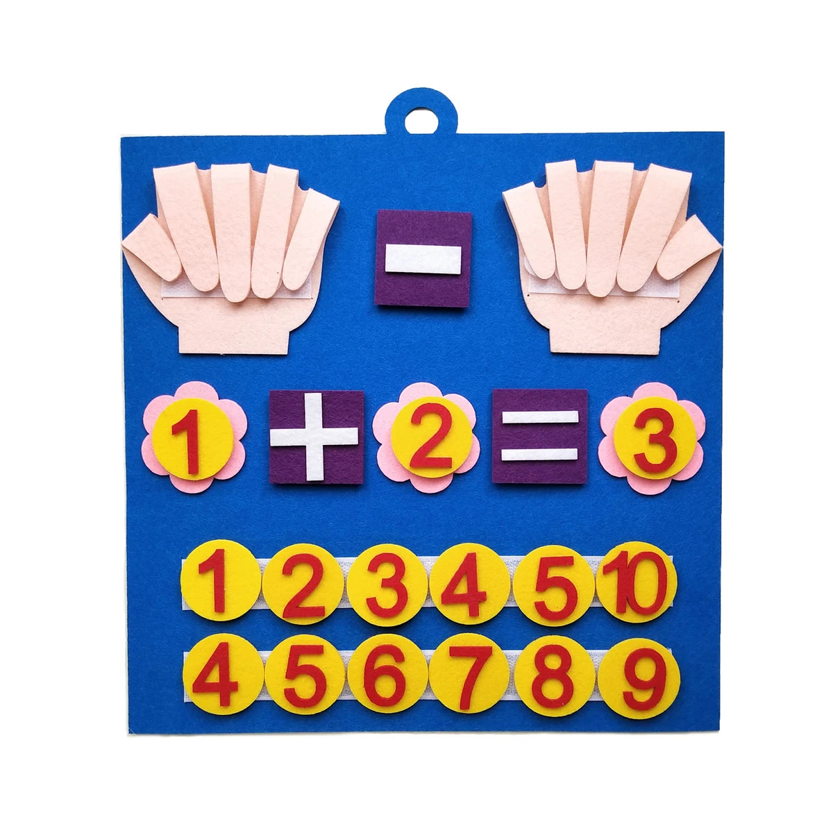Juguetes Montessori para niños pequeños, números de dedos de fieltro, juguete de matemáticas, conteo, educación temprana, juego de aprendizaje para niños, inteligencia