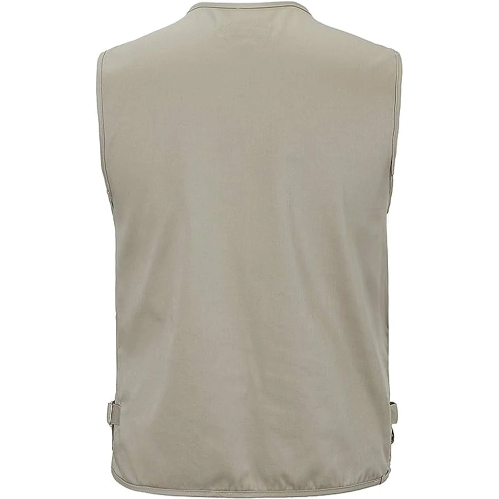 Gilet de randonnée en plein air pour hommes, multi-poches, respirant, pour la chasse et la pêche, veste de sport fine et Simple pour l'extérieur