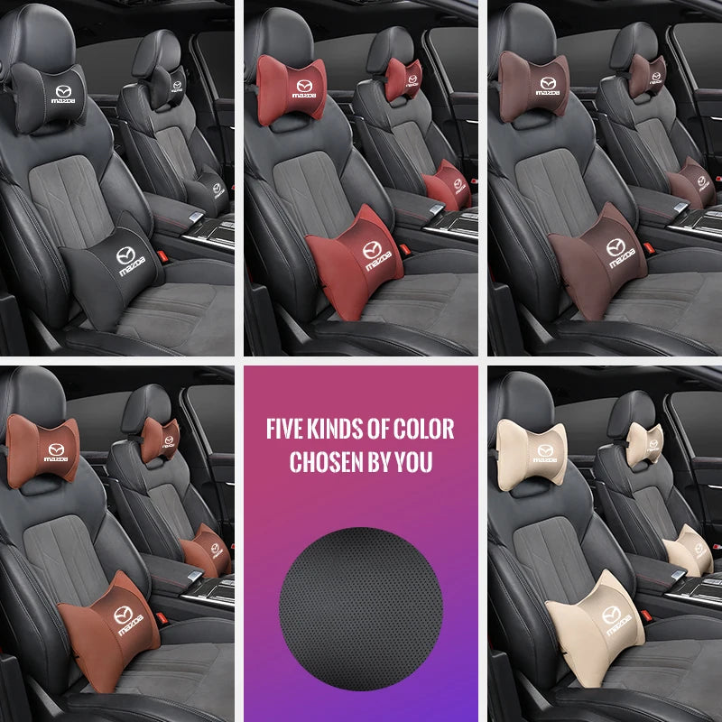 Almohada cervical para asiento de coche, accesorios para reposacabezas de asiento de coche para Mazda 3 6 CX5 2 CX3 CX9 MX5 RX8 Axela Demio Atenza