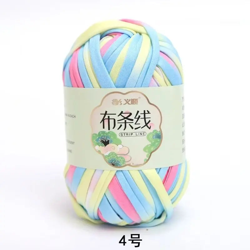 D & D Hilo de tela de 100 g/bola, hilo de tela para camiseta para ganchillo, tejido de punto, hilo de color sólido, proyectos de arte, cesta, bolsa, bricolaje manual