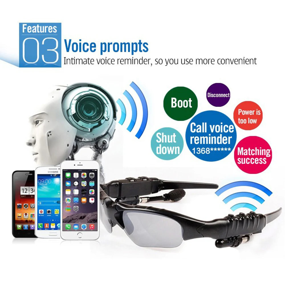 Bluetooth hiking glasses smart glasses stereo listening wireless headset UV protection polarized lenses sunglasses earphones