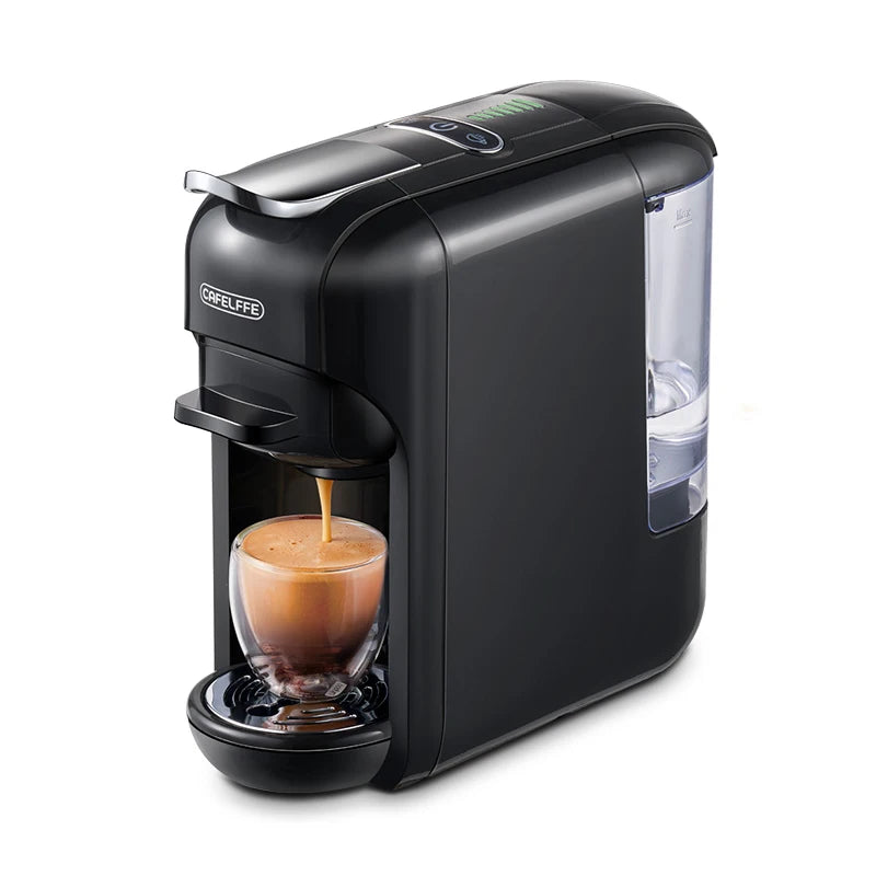 Cafelffe - 5-in-1 Coffee Machine, compatible with Dolce Gusto a.net, ESE pod, ground coffee, K-cup, 19 bar, hot/cold, gift