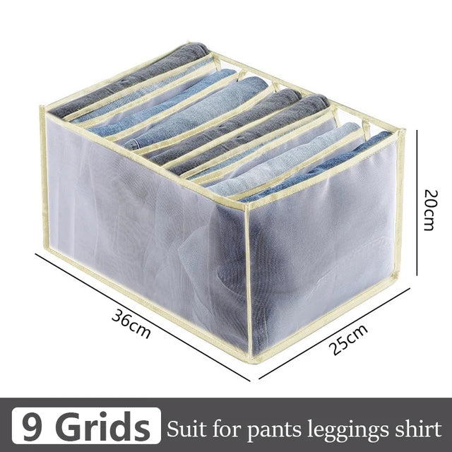 Jeans organization storage box, closet organizer, clothes organization system, drawer organizers, pants storage cabinet