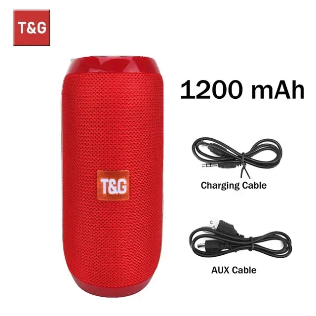 Haut-parleur Bluetooth portable TWS sans fil — double basse, FM, AUX, carte TF, camping, extérieur