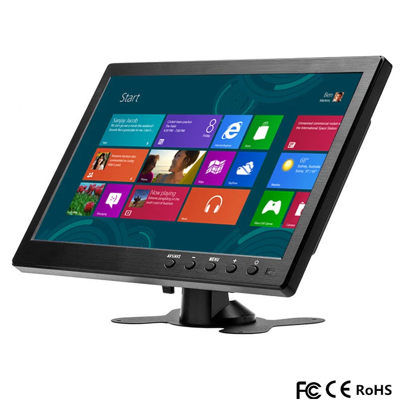Moniteur de voiture 10,1 pouces LCD HD — HDMI, VGA, AV, USB, SD, TV, lecteur DVD, surveillance