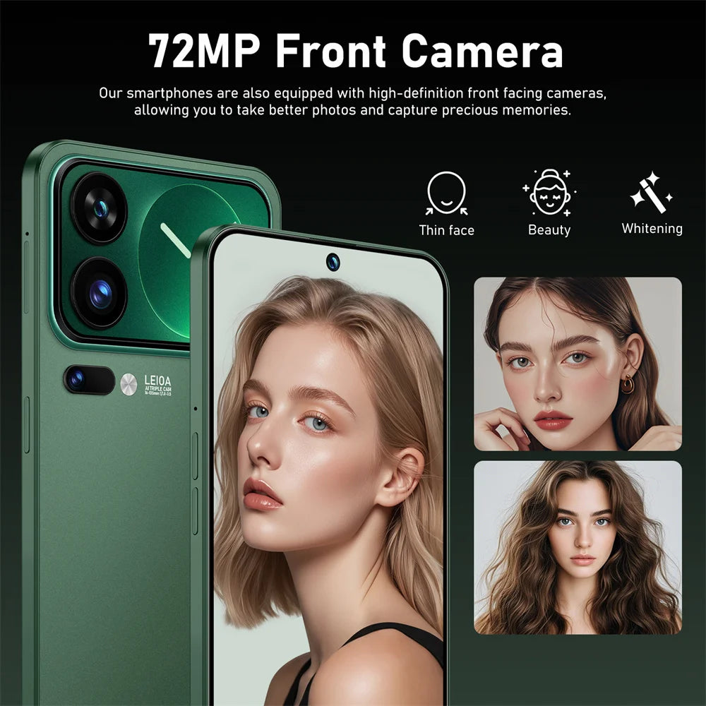 NOUVEAU HOT M17 Pro Max Smartphone 7.3HD Original Pas Cher 5G Double Carte Double Veille Téléphones Mobiles 7800mAh Android 15 Téléphones Mobiles