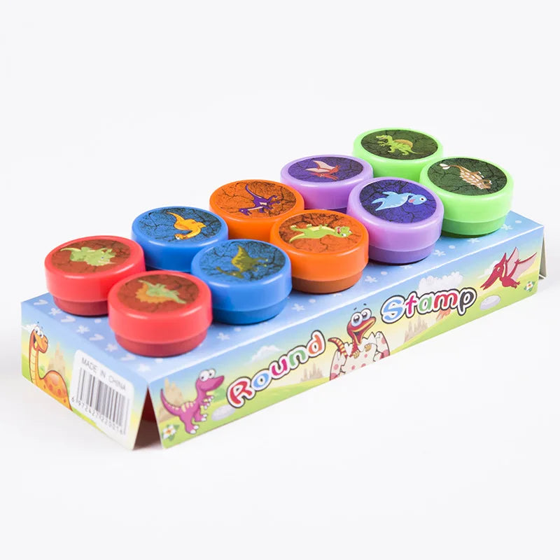 Assortiment de timbres auto-encreurs pour enfants, 10 pièces, tampons de jouets pour enfants, sceau de visage Smiley, Scrapbooking, peinture à la main, décor d'album Photo