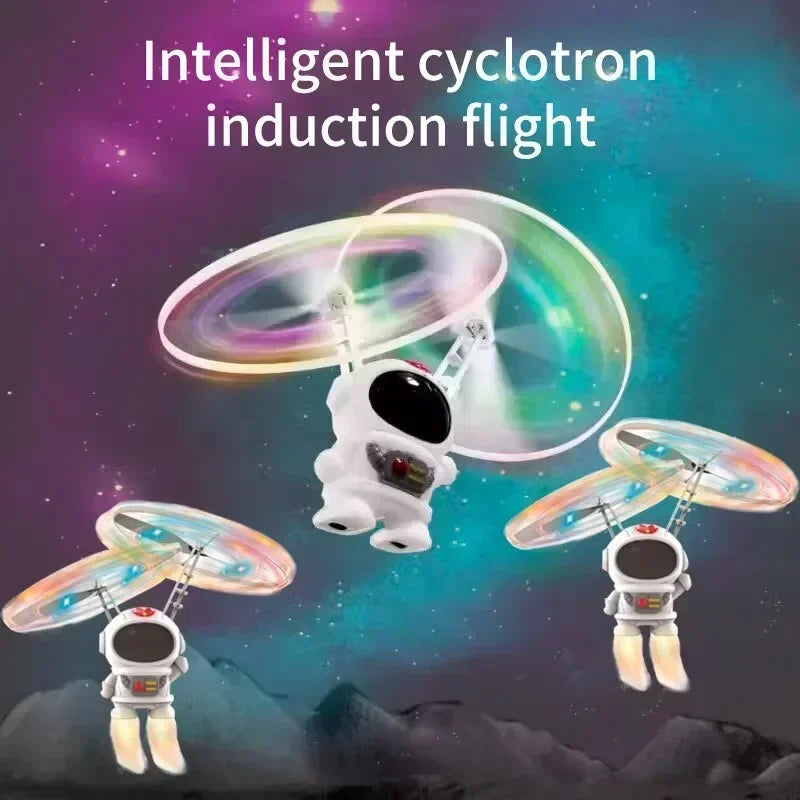 Flying Robot Drone with Lights for Kids, Hand-Controlled Mini Drone, Outdoor Toys, Gift