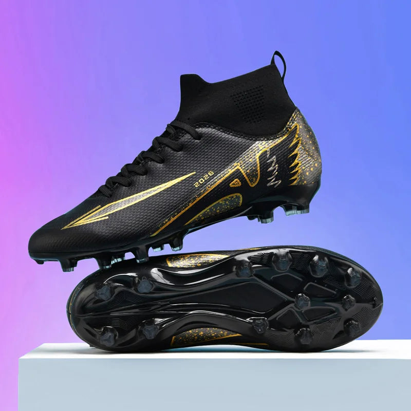 Chaussures de Football FG Homme Polyester Basses Sans Lacets Ultra-légères — Professionnel & Futsal EU 35–48