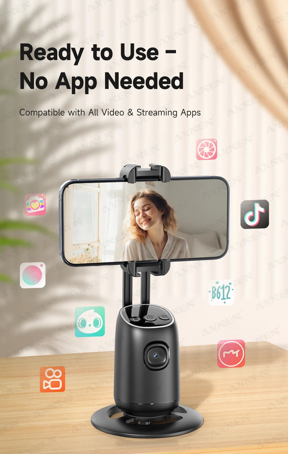 P05 — Stabilisateur Smartphone Suivi IA 360° Support Table Live & Vidéo