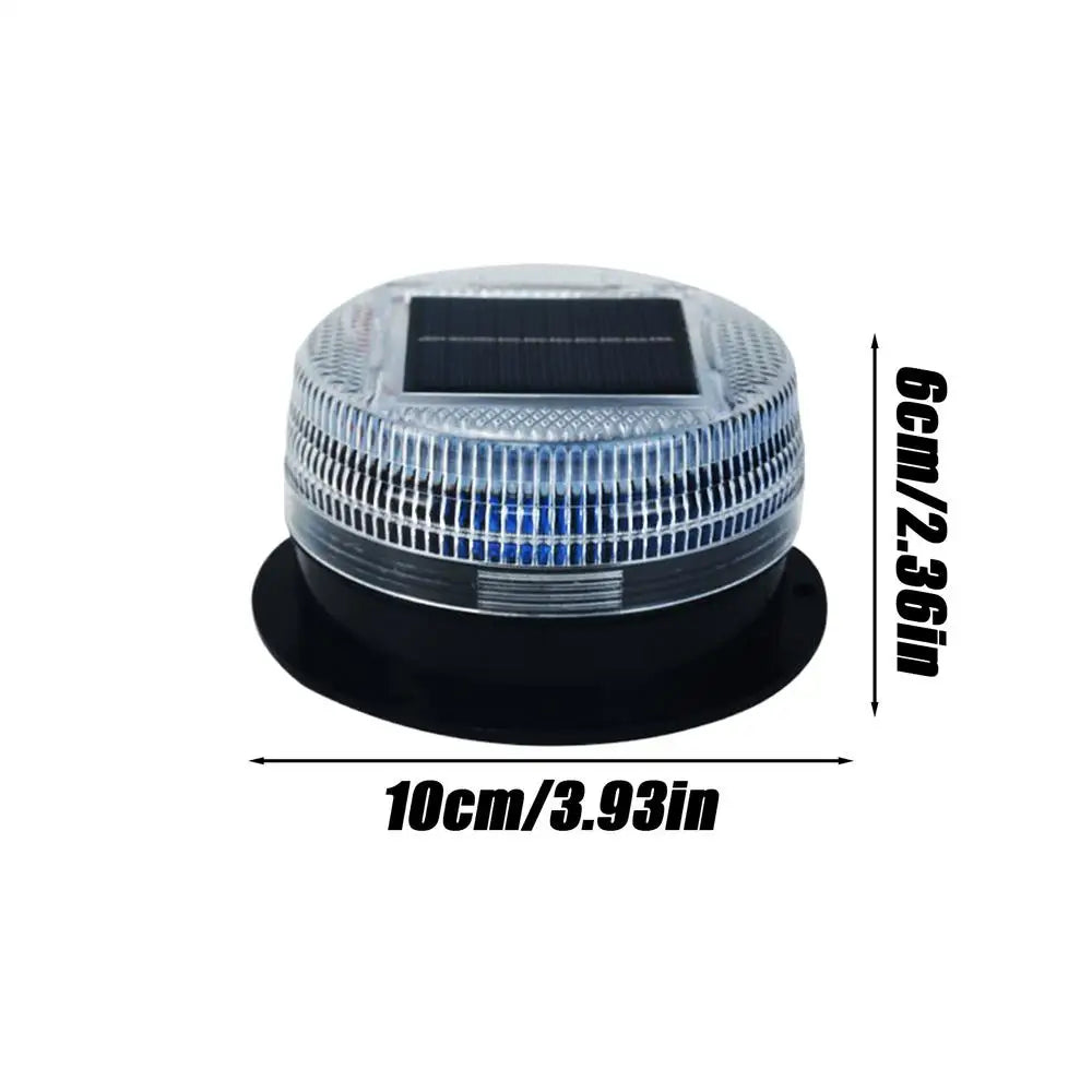 Lampe de poche d'avertissement de nuit LED solaire étanche Flash plafond lumière stroboscopique trafic route balise toit de voiture clignotant lumière de secours
