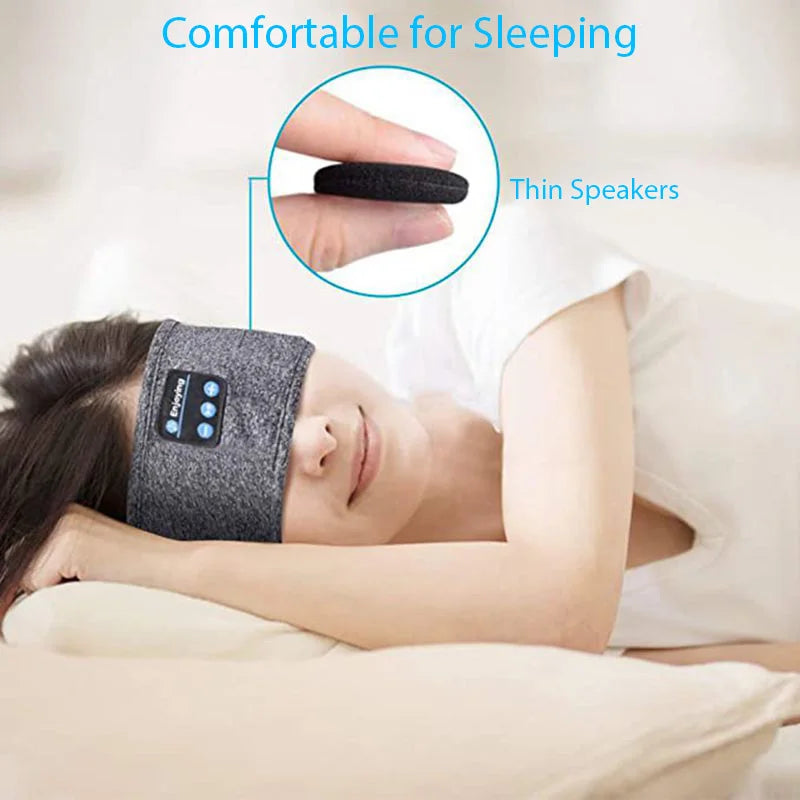 Wireless Bluetooth Headband Headphones, Music Headband, Sports Headband, Running Headband, Fitness Headband, Sweatband, Earphones, Soft Sleep Mask, Headset